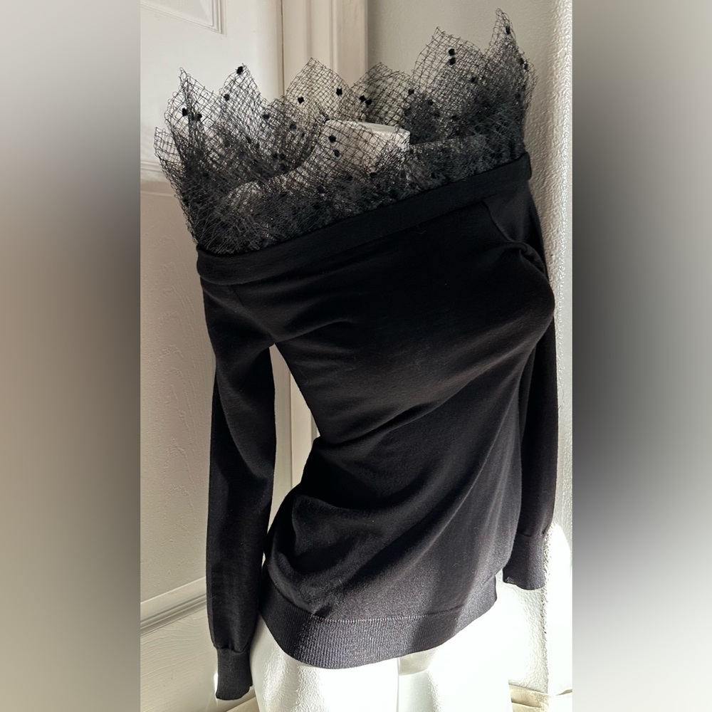 Auth Versace Unique Knitted Open Mesh Shoulders B… - image 8